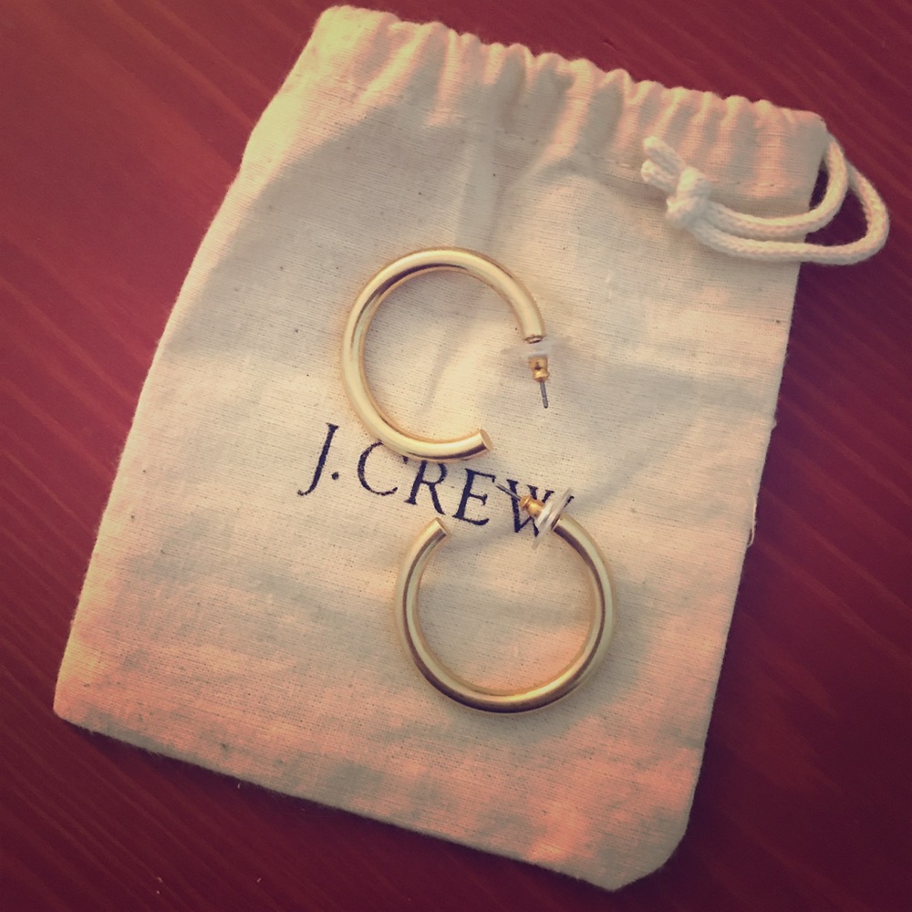 J. Crew Gold Hoop Earrings